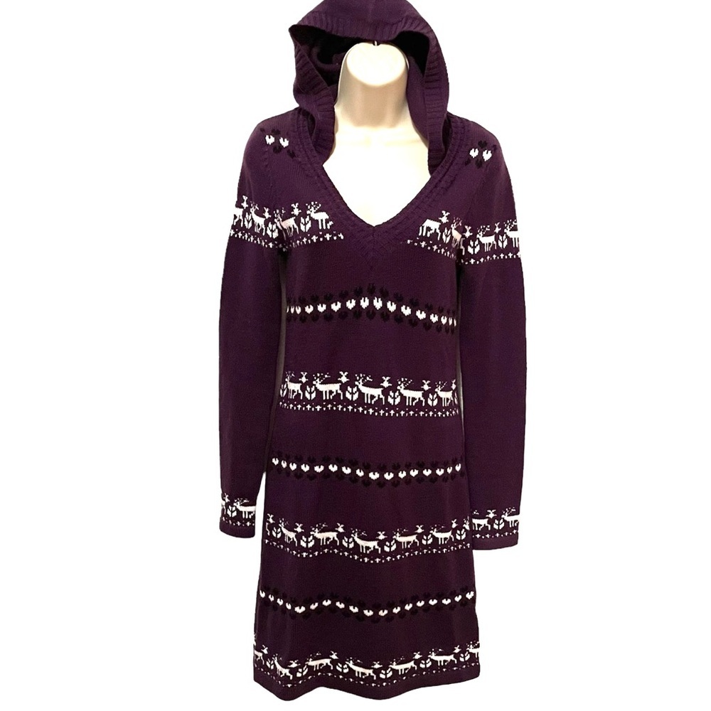 White Mark Purple Women’s Sweater dress Hoodie Size Small